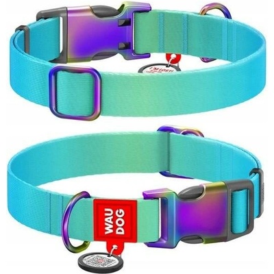 Waudog gradient nylon dog collar with QR code