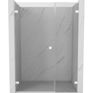 Mexen Lunar-B L лява врата за душ 150 см, прозрачна, бяла - 832SL-150-050-20-00-L (832SL-150-050-20-00-L)