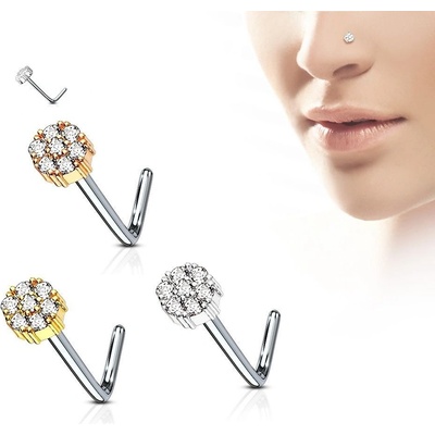 Šperky4U zahnutý piercing do nosu N0080-RDC