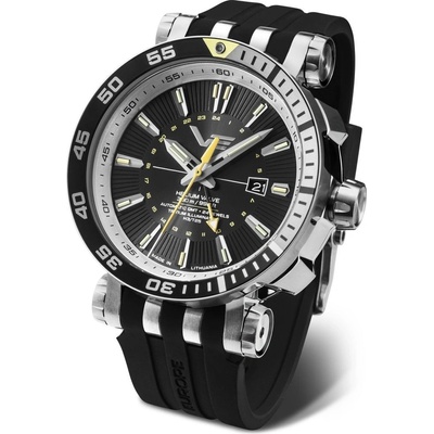 Vostok Europe NH34/575A718 Černý silikonový řemínek