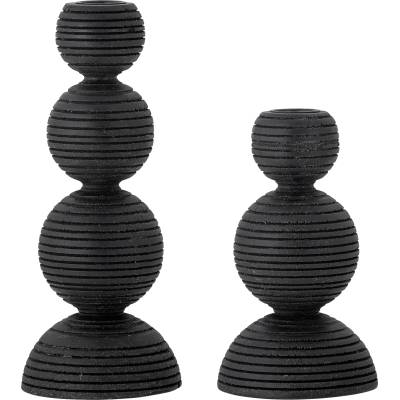 Bloomingville Свещници за класически свещи Kipp черни 2 бр (82061732)