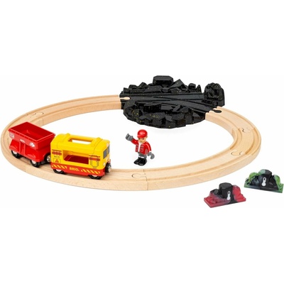 Brio Drevená vláčikodráha s interaktívnym tunelom World Train Set Smart Tech Sound Action Tunnel 14 dielov a elektronický vláčik s nahrávaním zvukov a pripojením na aplikáciu od 3 rokov BRIO9741