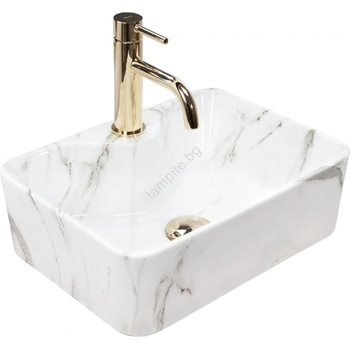 Rea REA-U6504 - Умивалник за плот KELLY MINI 31x41 см керамика/имитация на камък (RE0266)