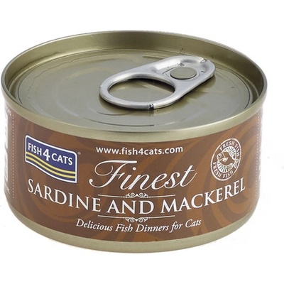 FISH4CATS Konzerva pre mačky Finest sardínka s makrelou 70g