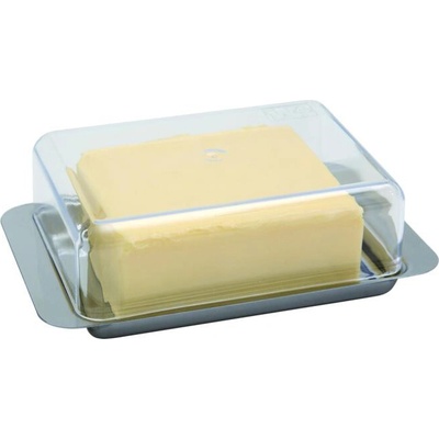Dóza na maslo APS 16 × 9,5 cm nerez/plast