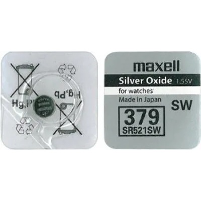 Бутонна батерия сребърна maxell sr521 sw /ag0/379/ 1.55v (ml-bs-sr521-sw)