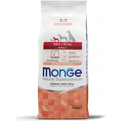 Monge Speciality Line Mini Adult Monoprotein losos ryža 7,5 kg
