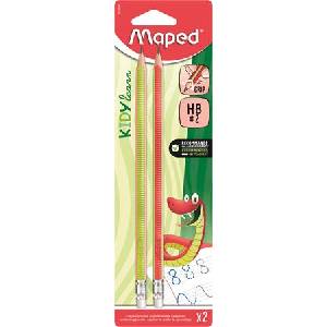 Maped Графитни моливи с гума, HB, триъгълни, MAPED "Kidy Learn", 2 броя 853600 (853600)