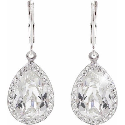 JSB čiré se Swarovski Elements Kapka Krystal 14694