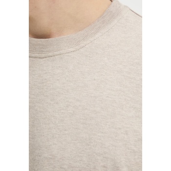 Samsøe Samsøe Памучна блуза с дълги ръкави Samsoe Samsoe SAPARKER в сиво с меланжов десен M25100017 (M25100017)