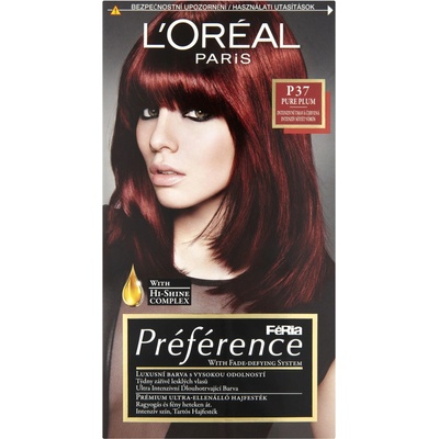L'Oréal Préférence Féria P37 intenzívna tmavá červená