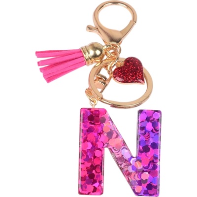 HARAHU Ключодържател Азбука - n / Розова / Сърце kp37984 (37984)