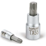 Fortum накрайник, торкс, 1/2", 61CrV5/S2, матов хром; TX50, 55mm FORTUM