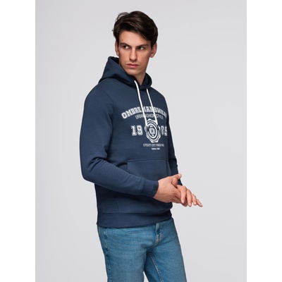 Ombre Clothing Мъжки спортен суитшърт с голямо отпечатване - тъмно син V2 B1714 Ombre Clothing Ombre Clothing | Sin | МЪЖЕ | S