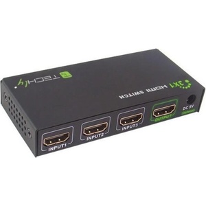 TECHLY HDMI превключвател, 3 входа и 1 изход, 4K Ultra HD, IR IDATA HDMI-4K31 (IDATA HDMI-4K31)