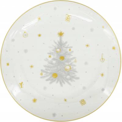 by inspire Mělký jídelní talíř Stříbrná koleda 27 cm
