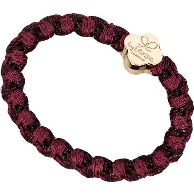 By Eloise London Woven Gold Quatrefoil гривна / ластик за коса цвят червен