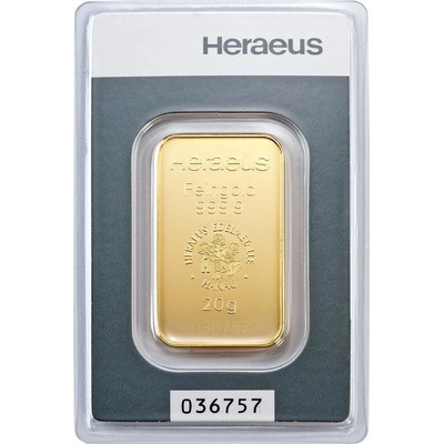 Heraeus zlatý zliatok 20 g