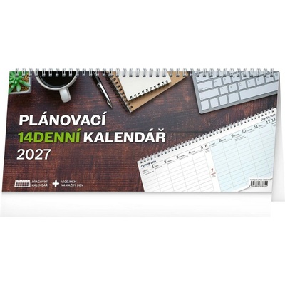 NOTIQUE pracovní stolní čtrnáctidenní 33 × 14,5 cm 2027