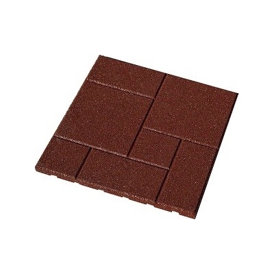 SK Profilovaná gumená dlažba Hobby Terasa 500x500x25mm červená m²