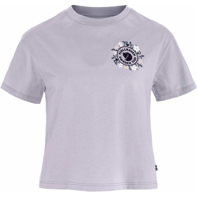 Bavlnené tričko dámske Fjallraven Fjallblomster Logo T shirt lavender mist