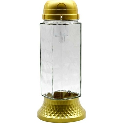 Madona solární LED hřbitovní lampa zlatá 24,5 cm