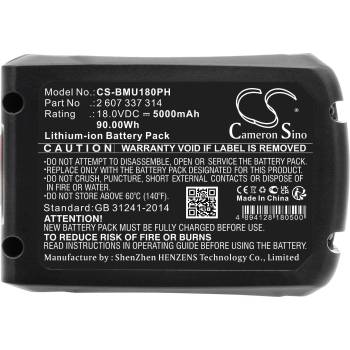 Image 1 of Cameron Sino Батерия акумулаторен трион BOSCH AdvancedCut 18 1600A005B0 LiIon 18V 5000mAh Cameron Sino (CS-BMU180PH)