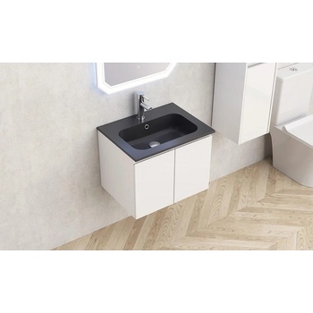 Inter Ceramic Конзолен PVC шкаф ICP 6045 + ЧЕРНА МИВКА ОТ СМОЛА 5955MB, Inter Ceramic, 60x43.5x46см (BG 6045 + ЧЕРНА МИВКА ОТ СМОЛА 5955MB)