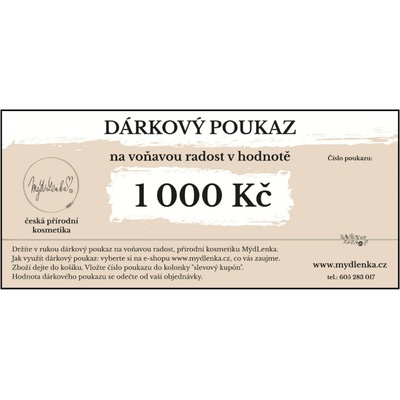 MýdLenka Dárkový poukaz 1000 Kč
