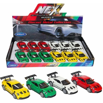 Welly Teddies Sestavený kovový model auta BMW M4 12 cm na zpětné natažení