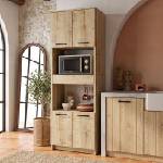 TopMebel Многофункционален шкаф Alvento TopMebel от меламин в цвят сапфирен дъб 60x42x180см