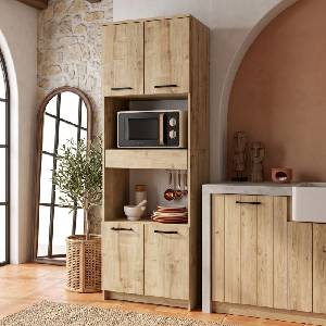 TopMebel Многофункционален шкаф Alvento TopMebel от меламин в цвят сапфирен дъб 60x42x180см
