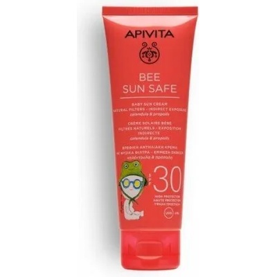 APIVITA Слънцезащитен крем за бебета и деца 97%натурален, Apivita Bee Sun Safe Baby Sun Cream SPF30 100ml