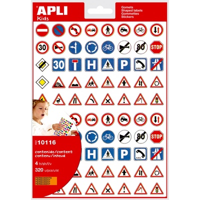 APLI samolepky Dopravní značky 320 ks – Zboží Dáma