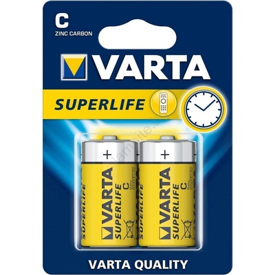 VARTA 2014 - 2 бр. Цинково/въглеродна батерия SUPERLIFE C 1, 5V (VA0019)