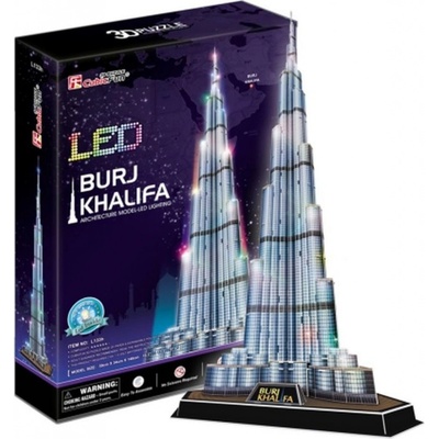 CubicFun 3D Puzzle Burdž Chalífa LED 136 ks