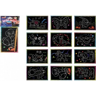 Škrabacie kresby 1638 farebný hologramový podklad