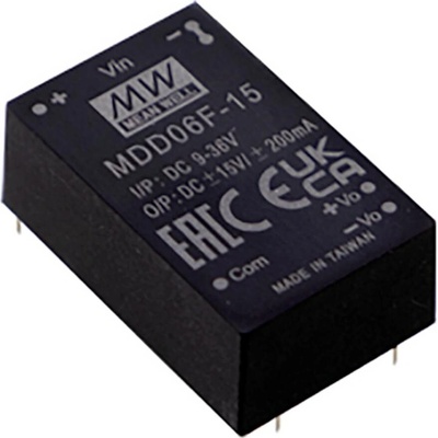 MEAN WELL MDD06F-05 DC / DC menič napätia, DPS 600 mA 6 W Počet výstupov: 2 x
