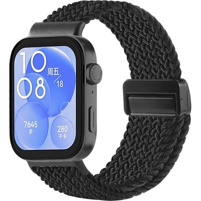 VSECHNONAMOBIL 110384 BRAIDED Nylonový řemínek pro Huawei Watch Fit 4 / Fit 4 Pro / Fit 5 / Fit 5 Pro BLACK – Zboží Mobilmania