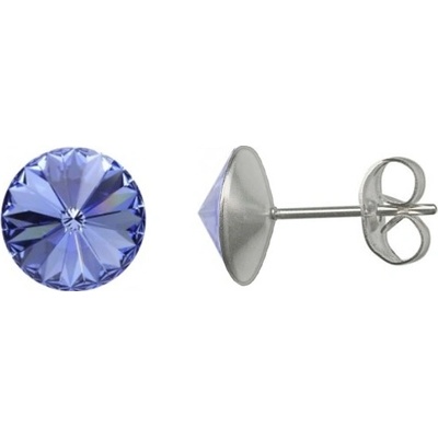 Nubis ocelové náušnice Crystals from Swarovski LIGHT SAPPHIRE NU003-LS
