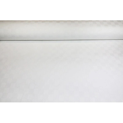 MADE IN ITALY Dekoračná látka Bavlna Biele kocky, š. 140 cm Biela Šírka 140 cm