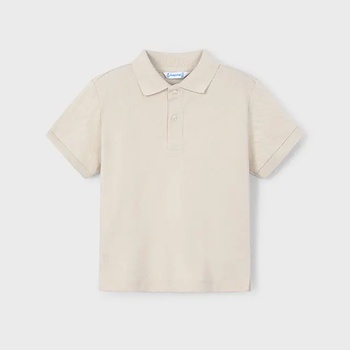 MAYORAL Поло тениска къс ръкав памук basic в бежов цвят за мини момче Майорал