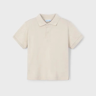 MAYORAL Поло тениска къс ръкав памук basic в бежов цвят за мини момче Майорал