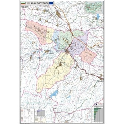 Mapmedia Карта на община Костенец