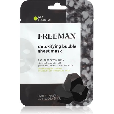 Freeman Essentials Charcoal & Green Tea Хидратираща платнена маска за мазна кожа 28ml