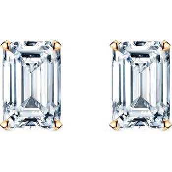 SAVICKI Обеци Share Your Love: злато, лабораторни диаманти с шлифовка "смарагд