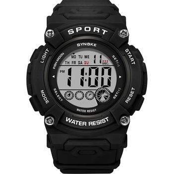 SYNOKE Детски дигитален часовник Synoke ShoXX, Черен (SYNOKE-9810-BLACK)