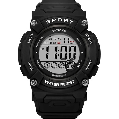 SYNOKE Детски дигитален часовник Synoke ShoXX, Черен (SYNOKE-9810-BLACK)