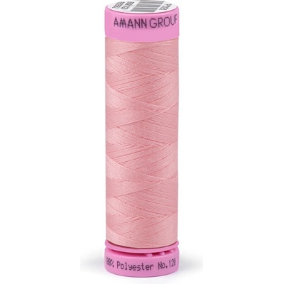 Polyesterové nitě návin 100 m Aspo Amann, střední, 1063 Peach Pearl