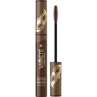 Eveline Cosmetics Variété Lashes Show riasenka pre objem a definíciu rias Brown 10 ml